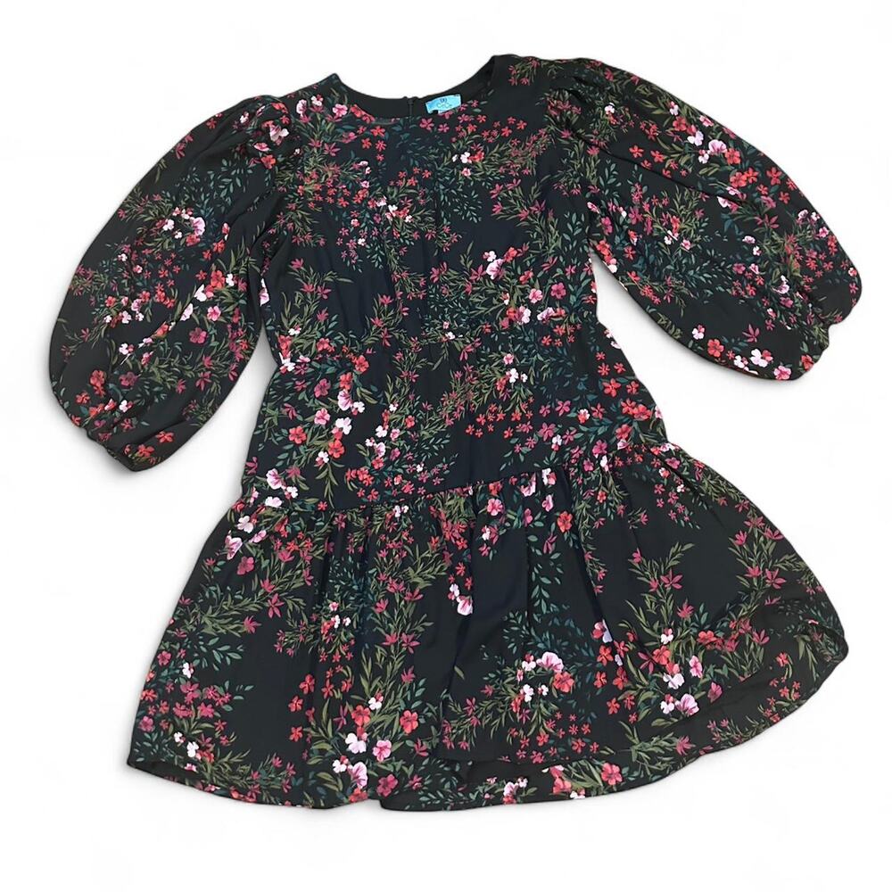Gothic whimsy garden black floral Dress